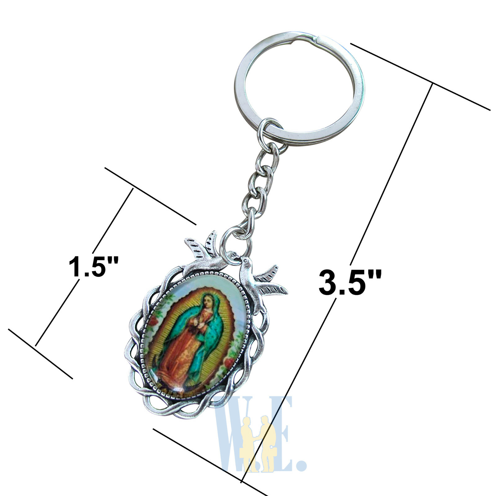 Funeral Memorial Favor Our Lady of Guadalupe Keychains Celebration (12 pieces)