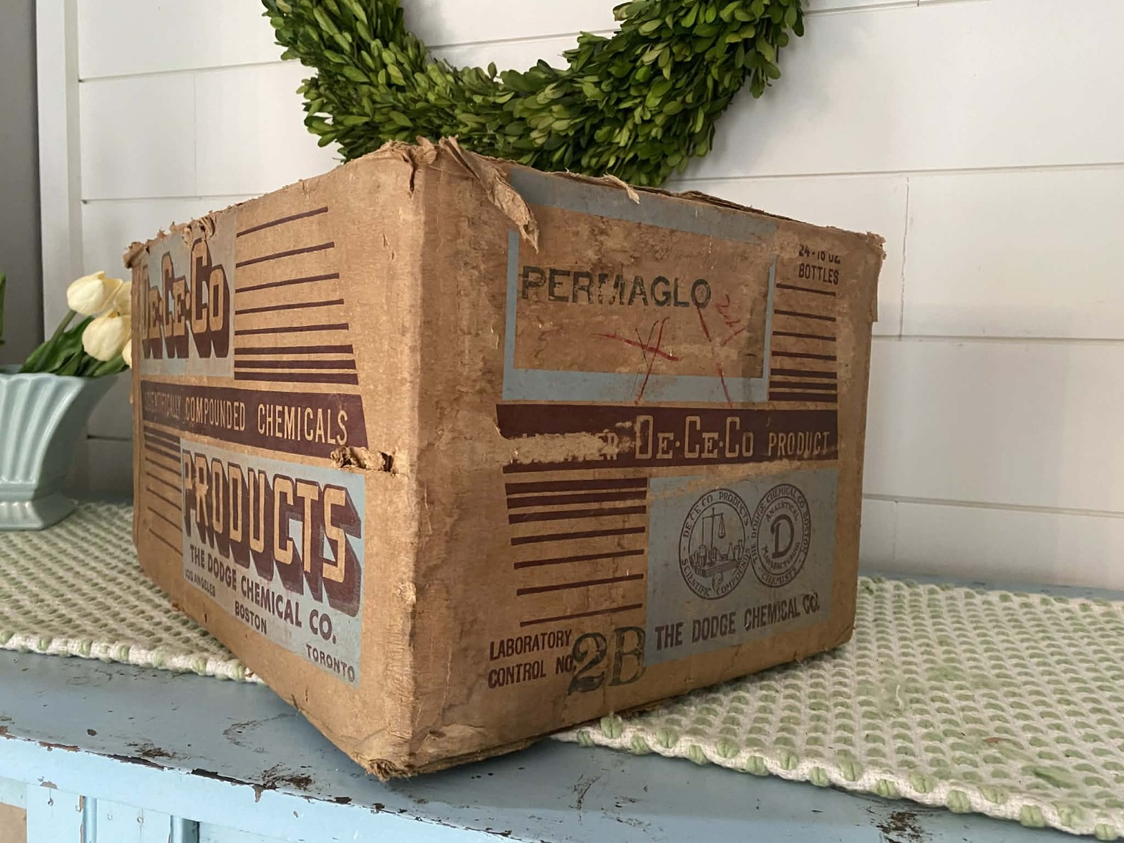 Original 1930s/40s Dodge Chemical Company Embalming Fluid Empty Box