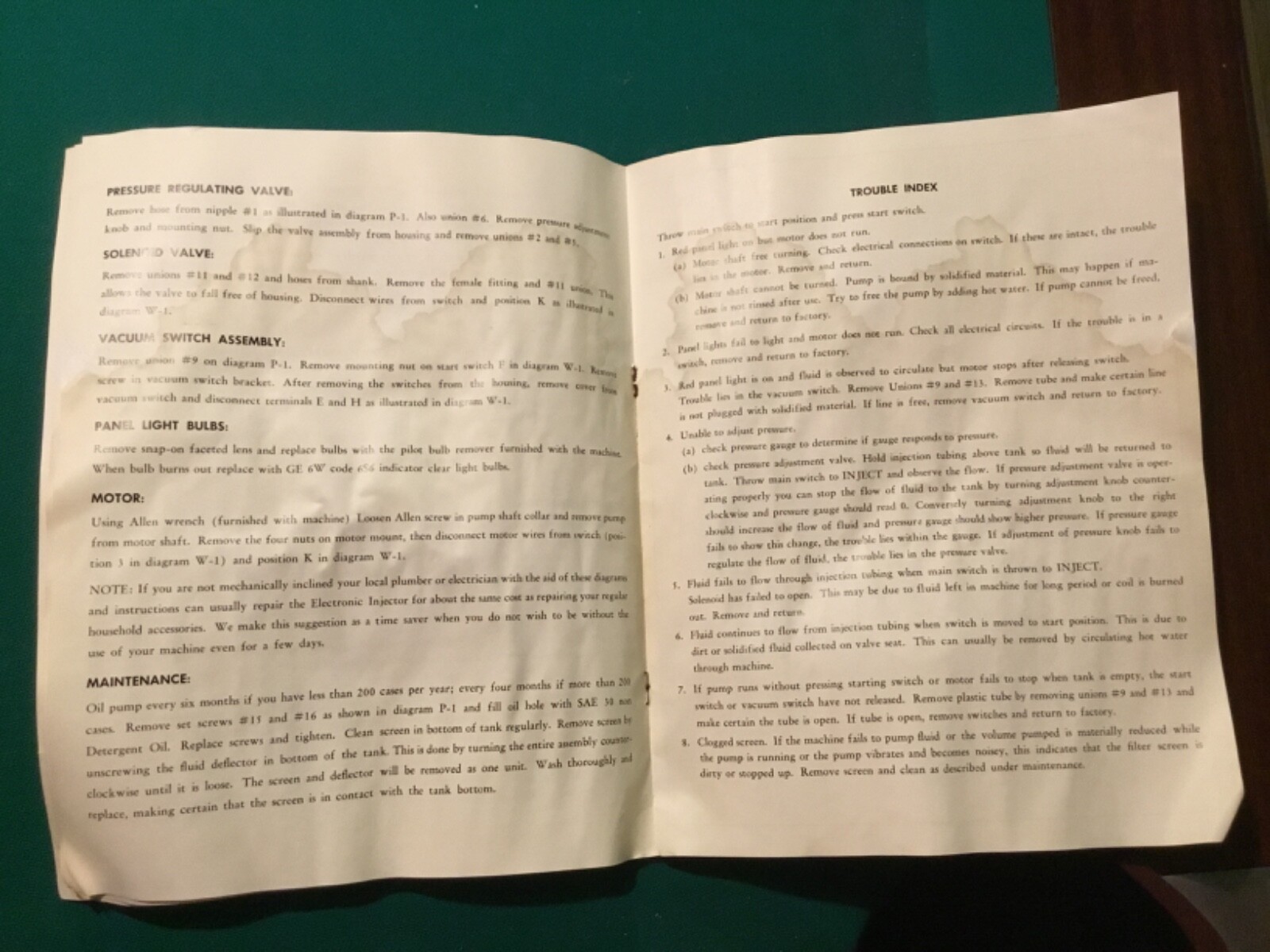 Vintage Embalming Machine Instruction Manual Edwards funeral mortician