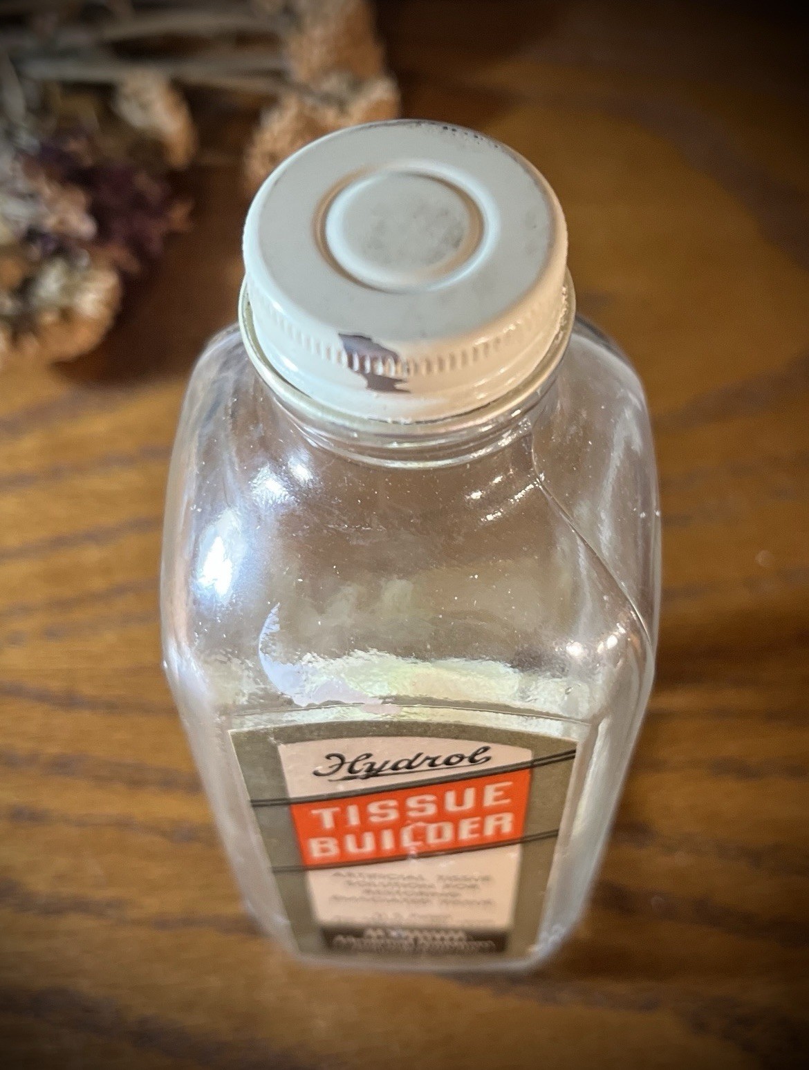 Vintage embalming Hydrol chemical co tissue builder glass bottle Philadelphia