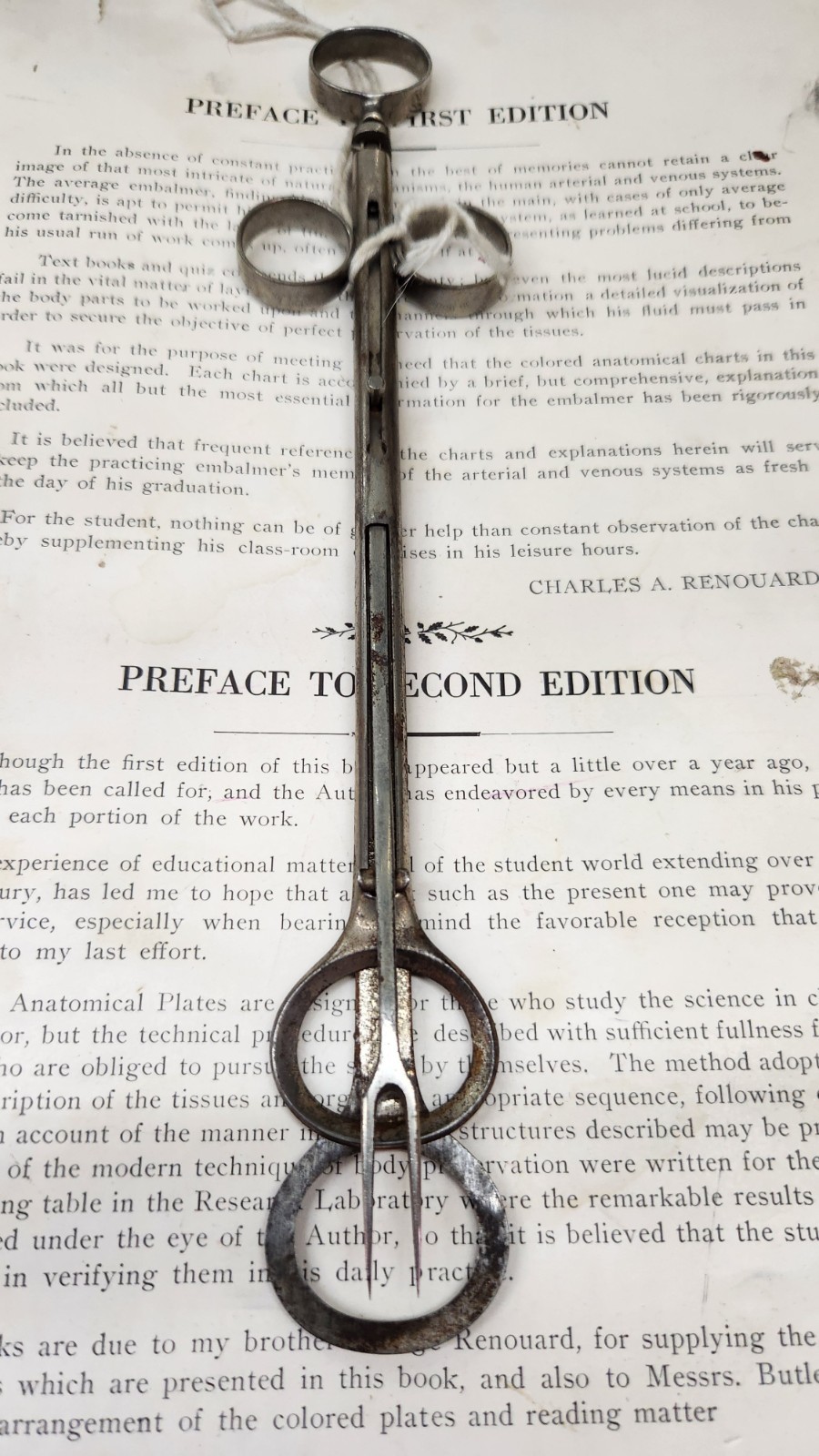 Antique Embalming Arterial Injector Tube Funeral Director Mortuary Tool…