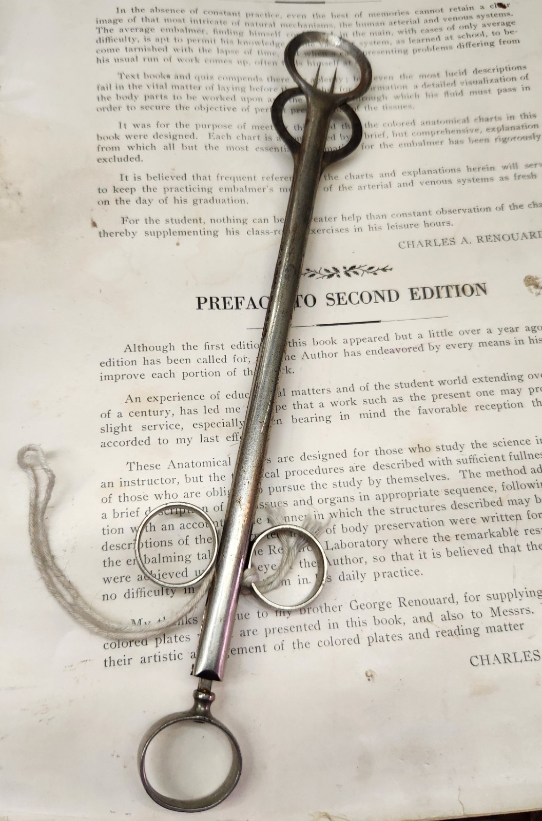 Antique Embalming Arterial Injector Tube Funeral Director Mortuary Tool…
