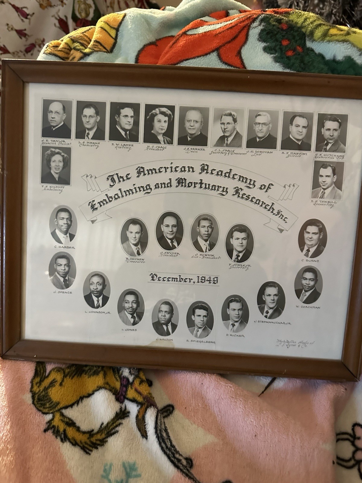 Embalming And Mortuary Research American Academy 1949 Members