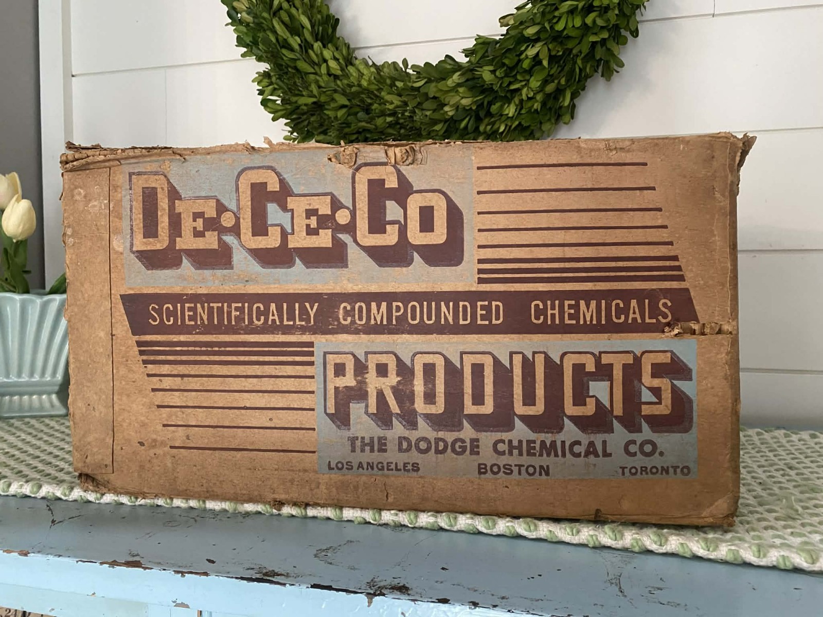 Original 1930s/40s Dodge Chemical Company Embalming Fluid Empty Box