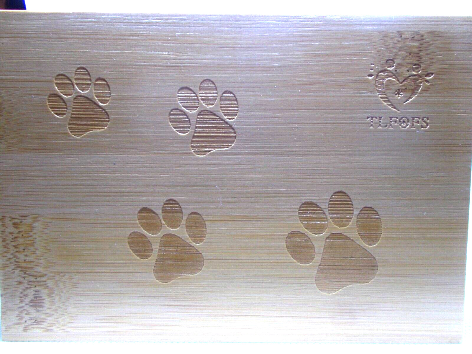 Bamboo cremains container cat med dog ashes 6 x4 x 3 tlfofs memorial box