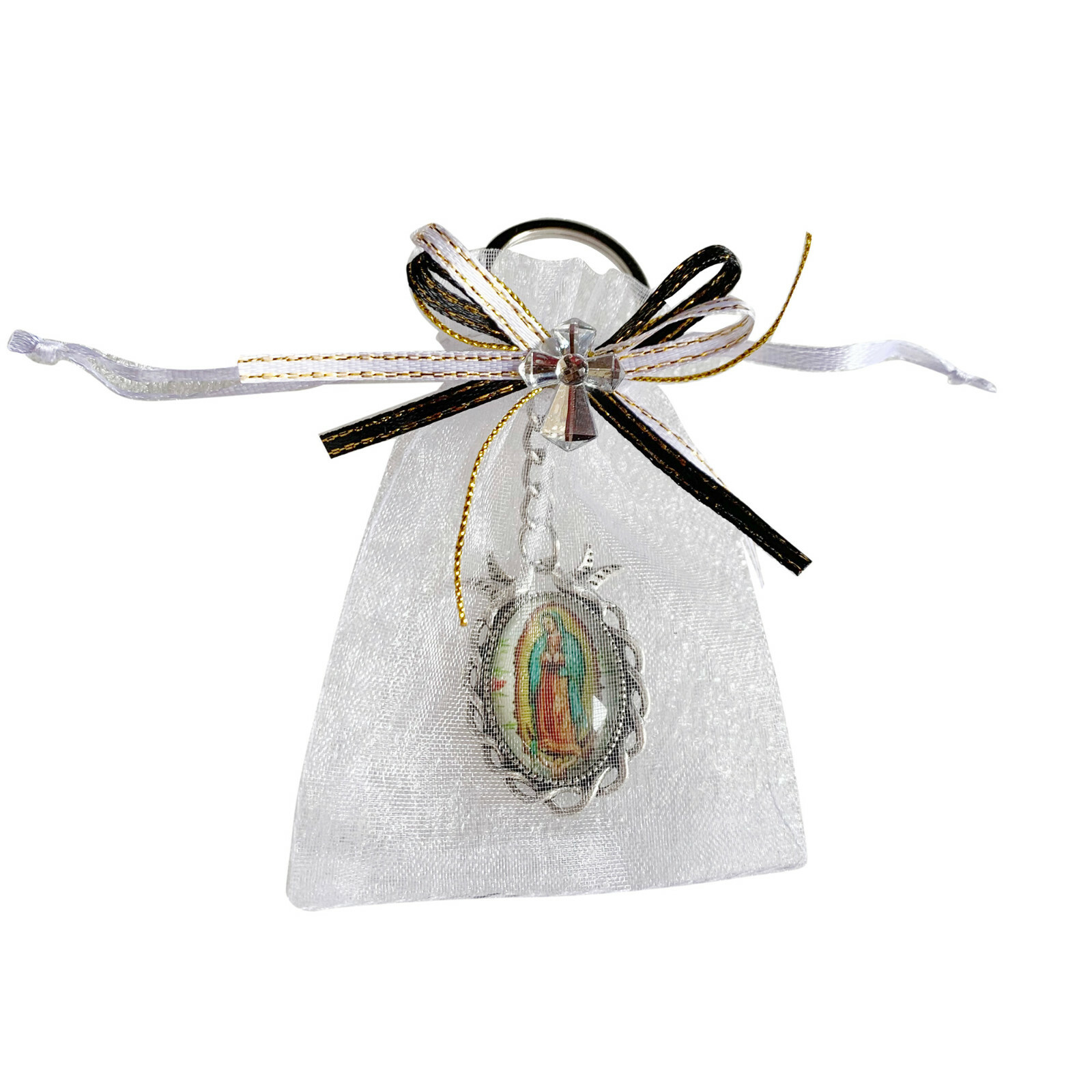Funeral Memorial Favor Our Lady of Guadalupe Keychains Celebration (12 pieces)