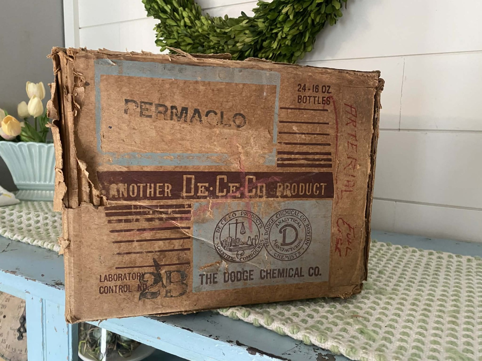 Original 1930s/40s Dodge Chemical Company Embalming Fluid Empty Box