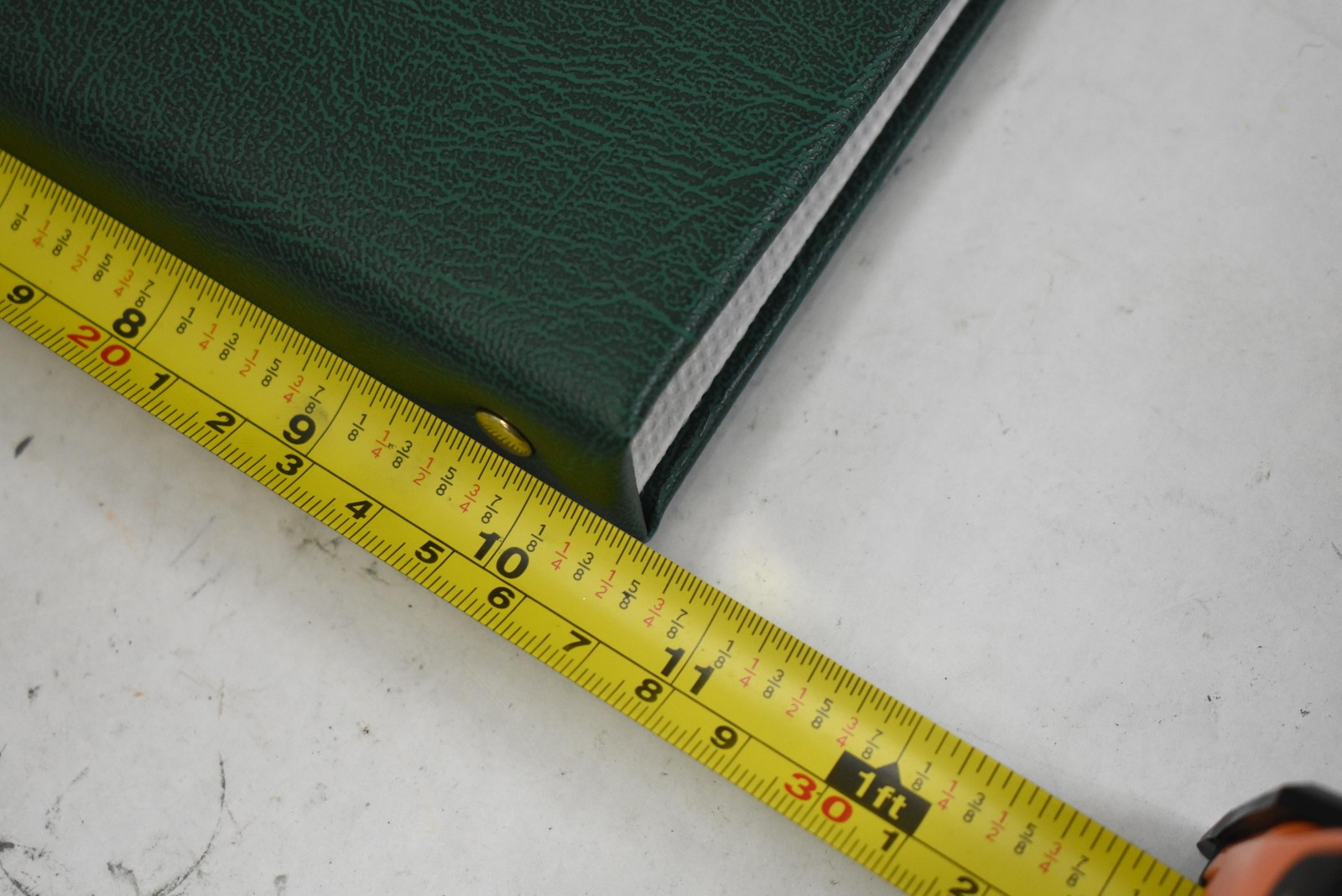 In Memory Book Floral Cards Funeral Guest Registry Album Green Gold Corners 11×9