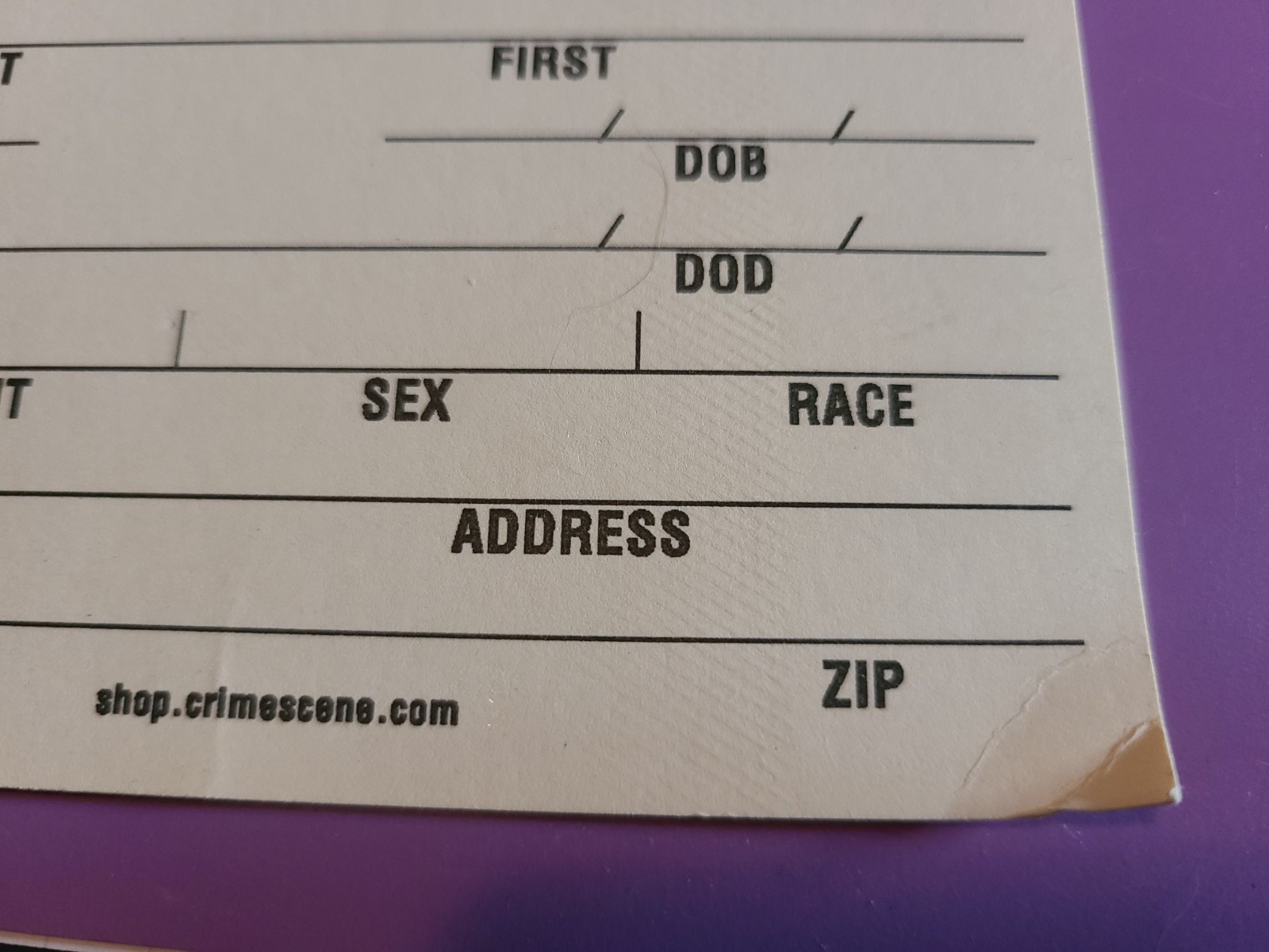 2 Morgue Funeral Identification Toe Tags Mortuary
