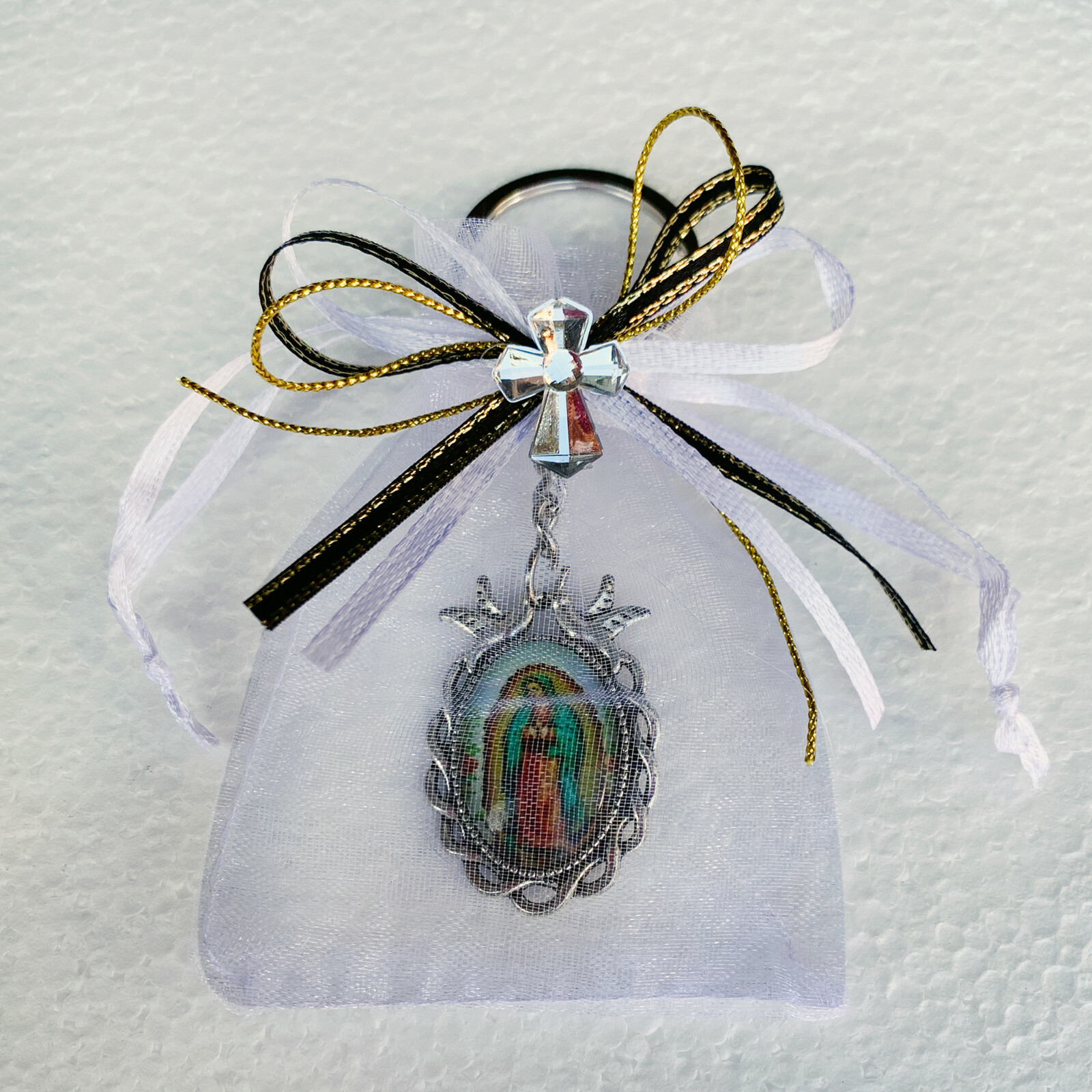 Funeral Memorial Favor Our Lady of Guadalupe Keychains Celebration (12 pieces)