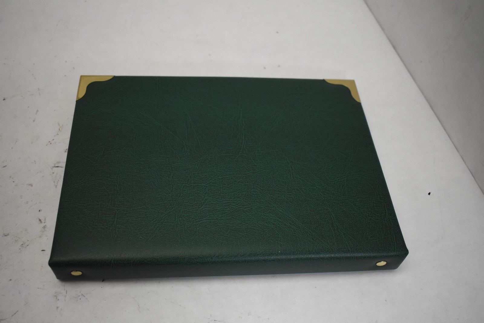 In Memory Book Floral Cards Funeral Guest Registry Album Green Gold Corners 11×9