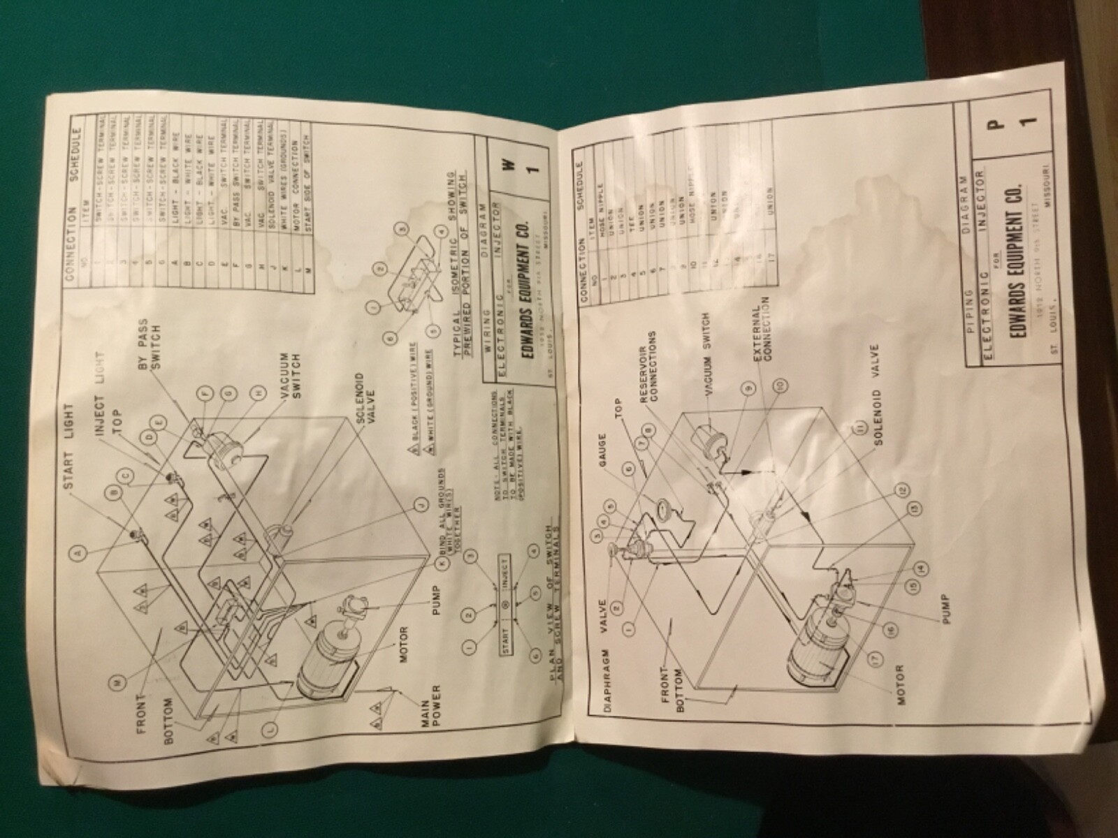 Vintage Embalming Machine Instruction Manual Edwards funeral mortician