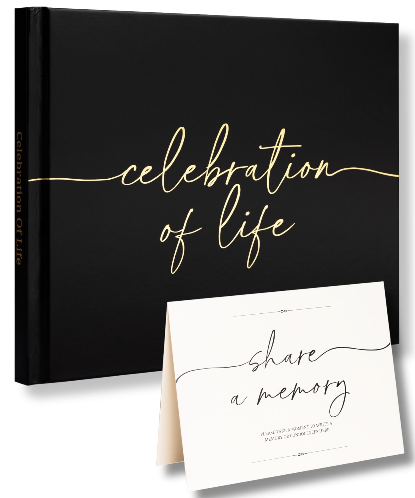 Lamare Funeral Guest Book for Memorial Service – Elegant Celebration of Black
