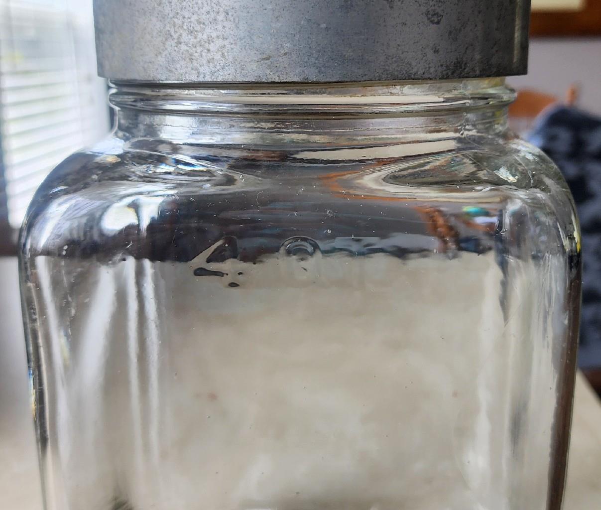 ANTIQUE DODGE CHEMICAL CO. BOSTON MA. 4 QT EMBALMING FLUID MORTICIAN GLASS JAR
