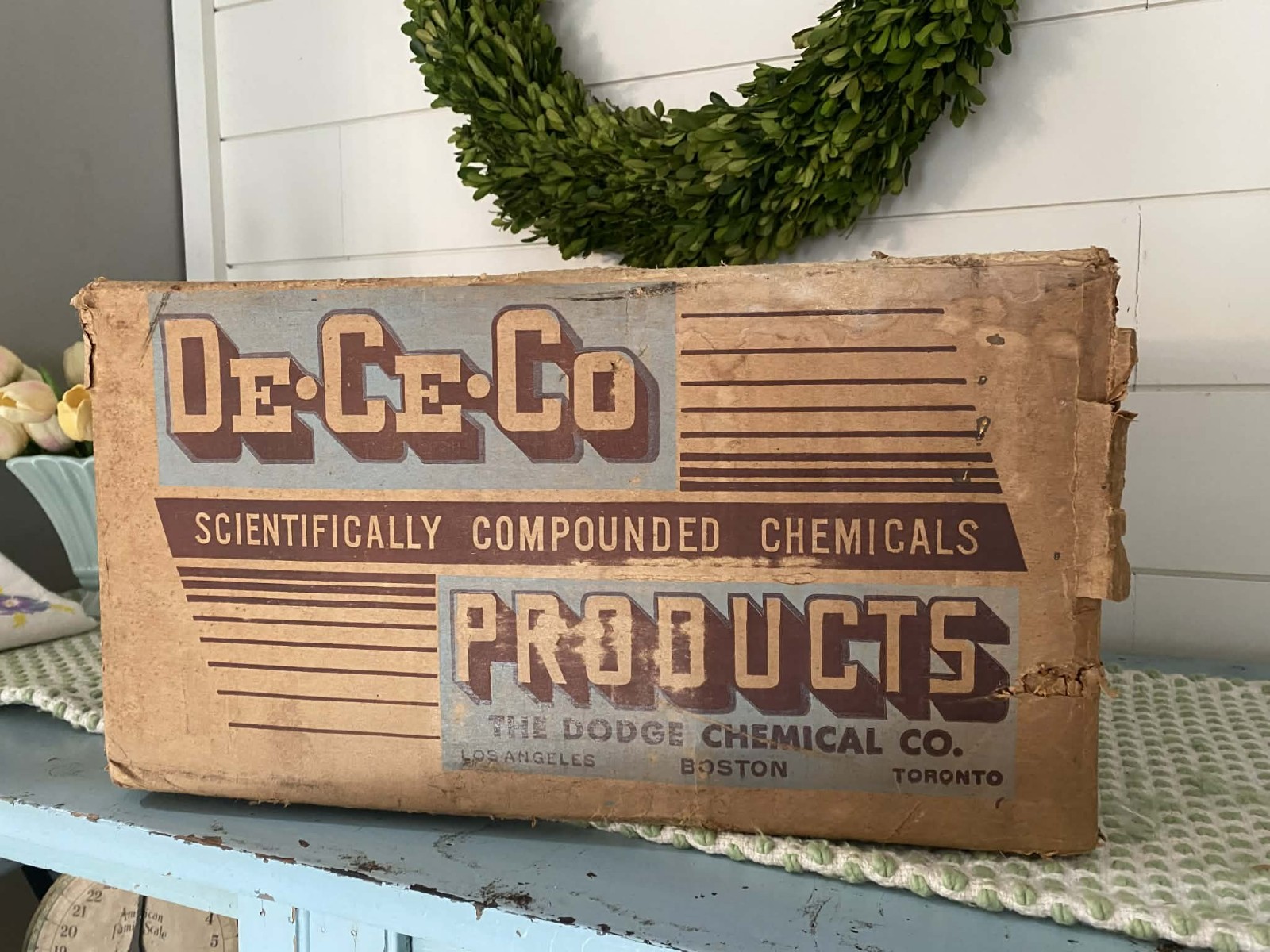 Original 1930s/40s Dodge Chemical Company Embalming Fluid Empty Box