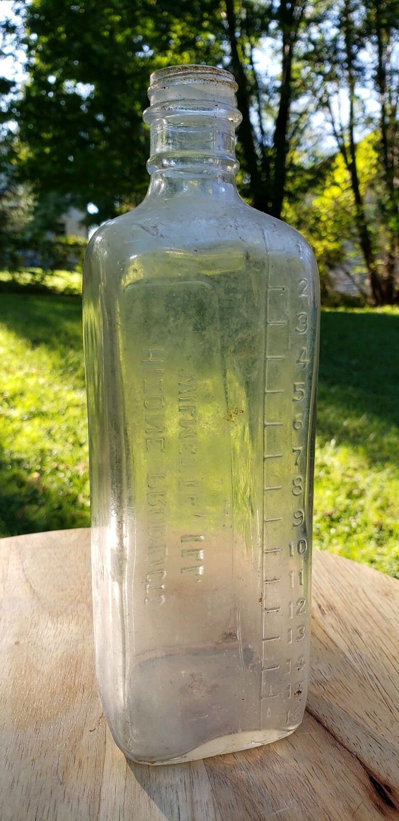 Vintage Hizone Embalming Fluid Bottle Sandow Cavity Fluid Wilmette ILL Poison