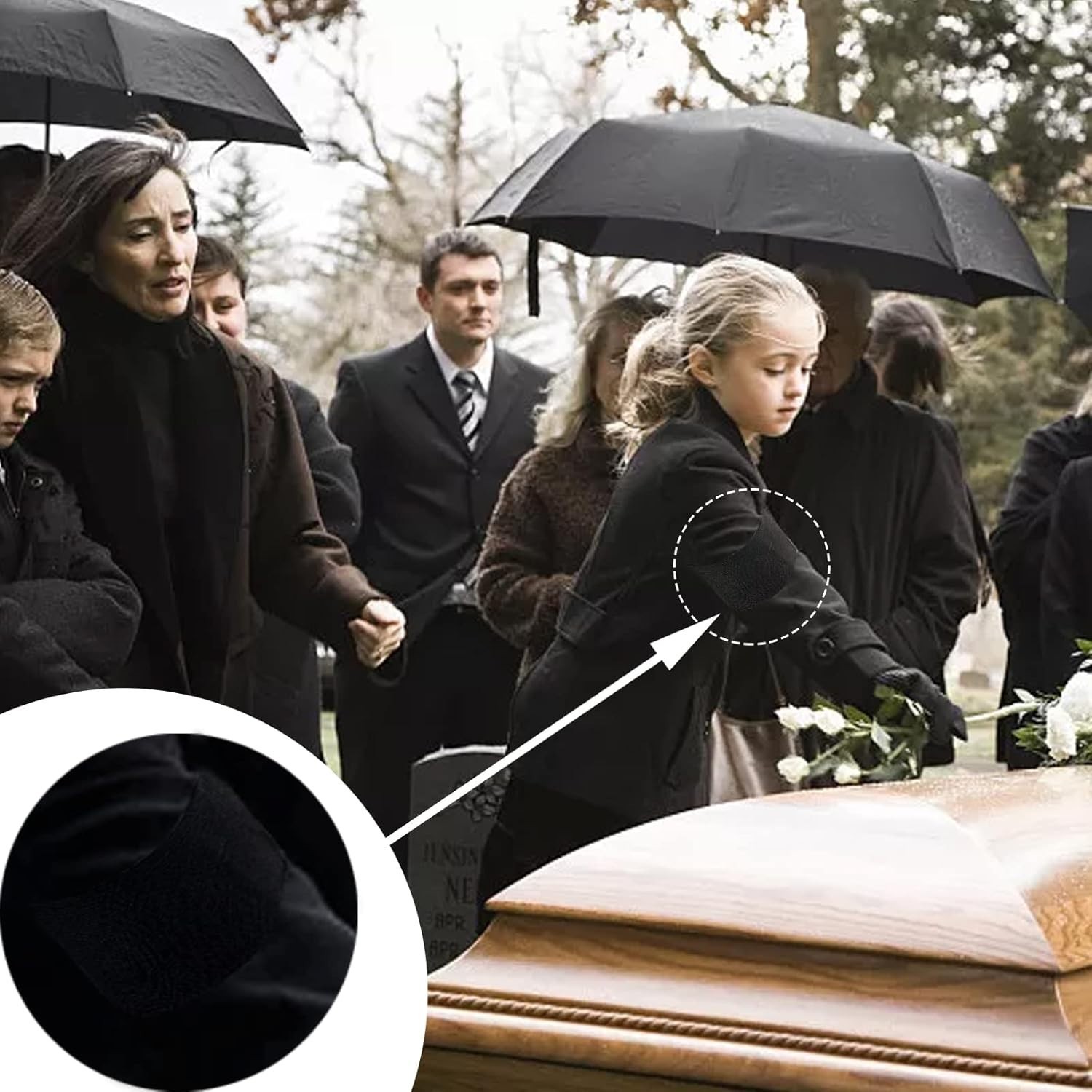 18pcs Adjustable Funeral Mourning Bands – Black Soccer Armbands for Tributes
